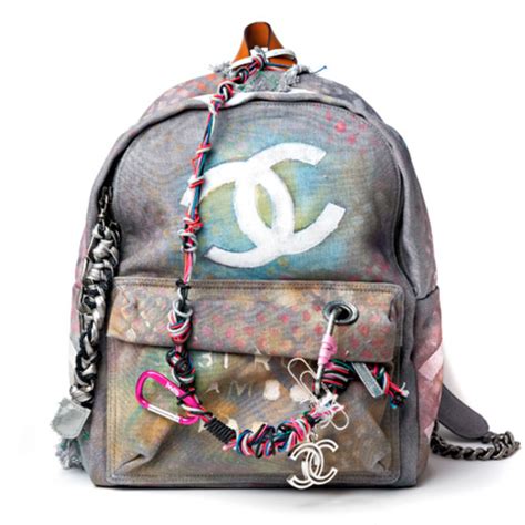 chanel backpack graffiti.